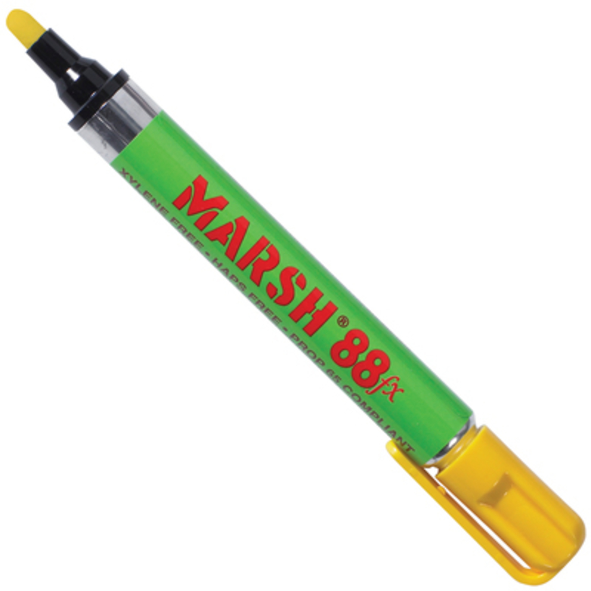Marsh 88FX Metal Paint Markers - Yellow, Weatherproof, Fast-Drying, 12 Pcs, Model# MK110YE